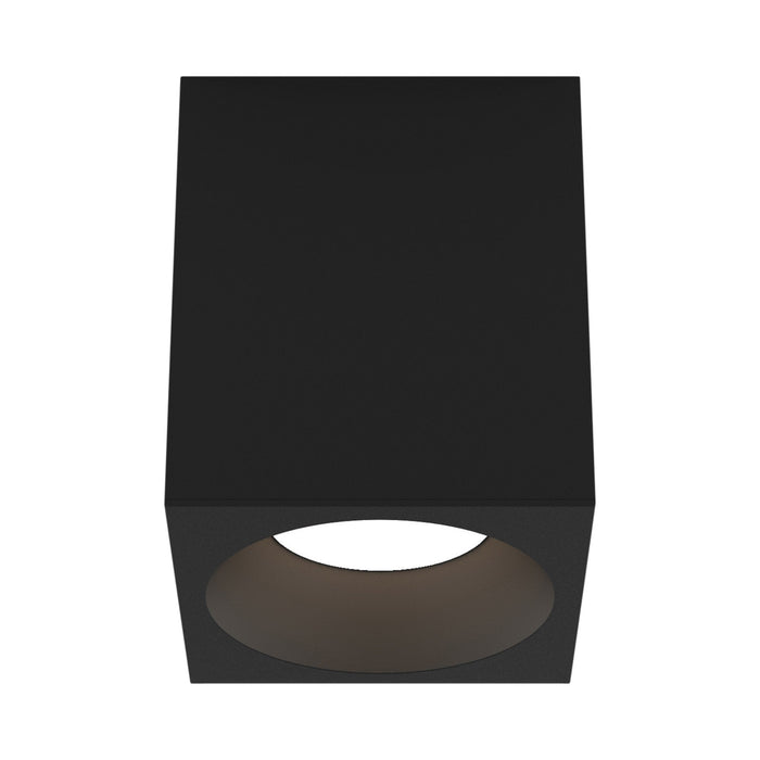 Kos Square LED Recessed Light in Textured Black.