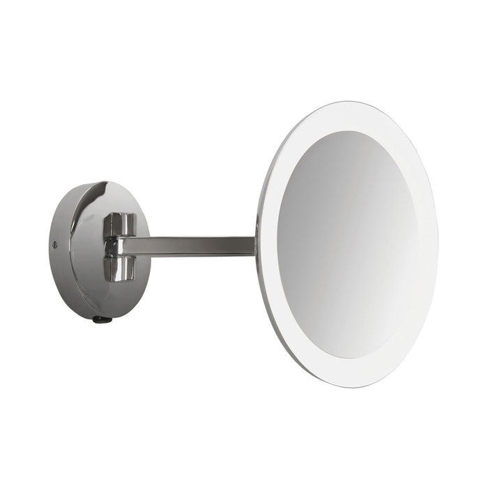 Mascali Round LED Magnifying Mirror in Polished Chrome.