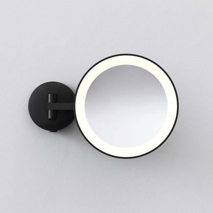 Mascali Round LED Magnifying Mirror in Detail.