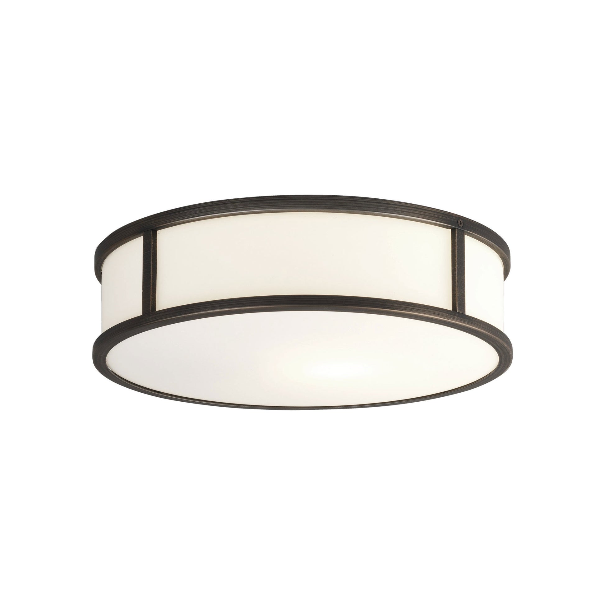 Mashiko Round Flush Mount Ceiling Light in Bronze (Medium).
