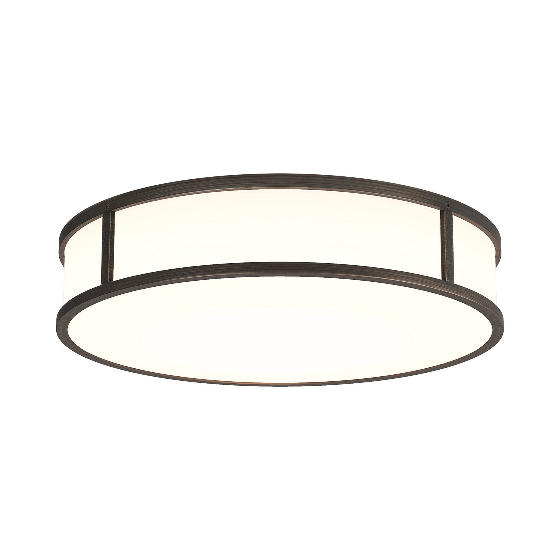 Mashiko Round Flush Mount Ceiling Light in Bronze (Large).