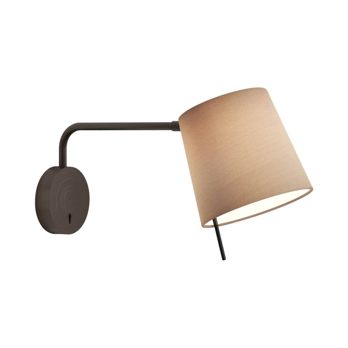 Mitsu LED Swing Arm Wall Light in Bronze/Oyster.
