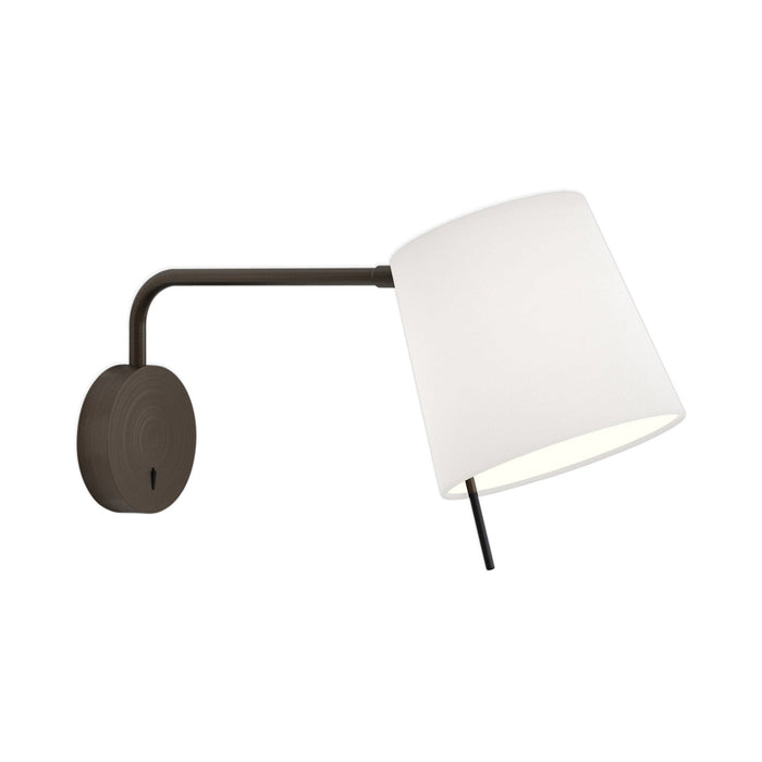 Mitsu LED Swing Arm Wall Light in Bronze/White.