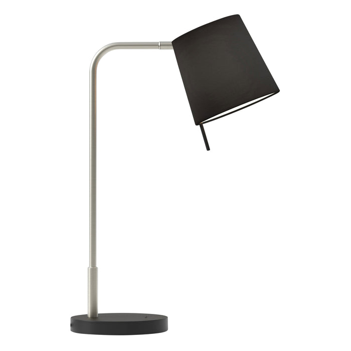 Mitsu LED Table Lamp in Matt Nickel/Black.