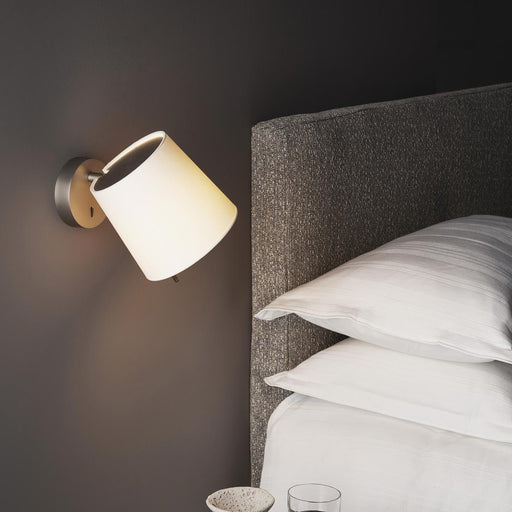 Mitsu LED Wall Light in bedroom.
