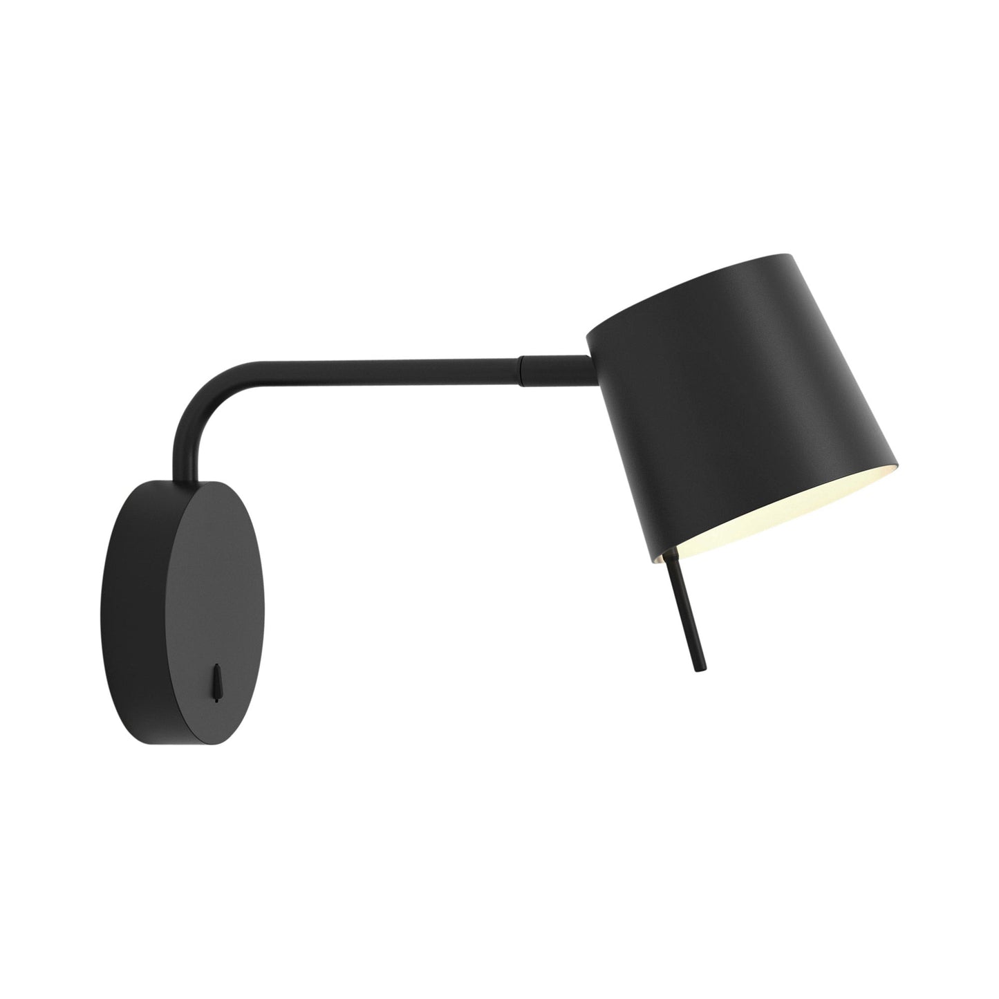 Miura LED Swing Arm Wall Light in Matt Black/Matt Black.
