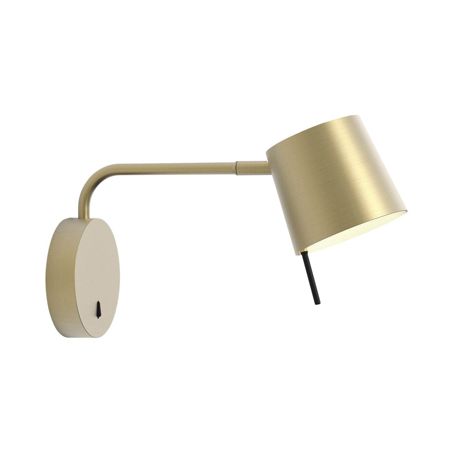 Miura LED Swing Arm Wall Light in Matt Gold/Matt Gold.