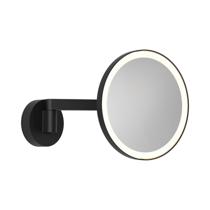 Nagoya Magnifying Wall Mirror in Matt Black.