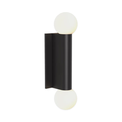 Otona Twin Bath Wall Light in Matt Black.
