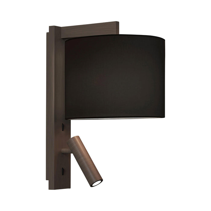 Ravello LED Reader Wall Light in Bronze/Black (Drum).