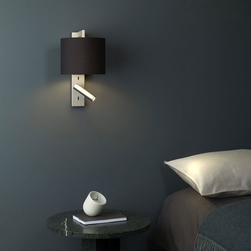 Ravello LED Reader Wall Light in bedroom.