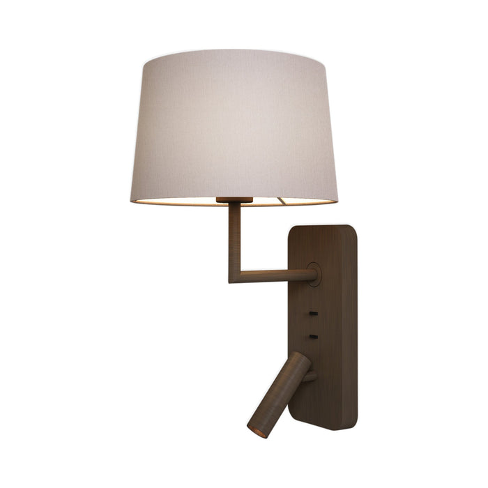 Side by Side Reading Wall Light in Bronze/Plutty (Without USB).