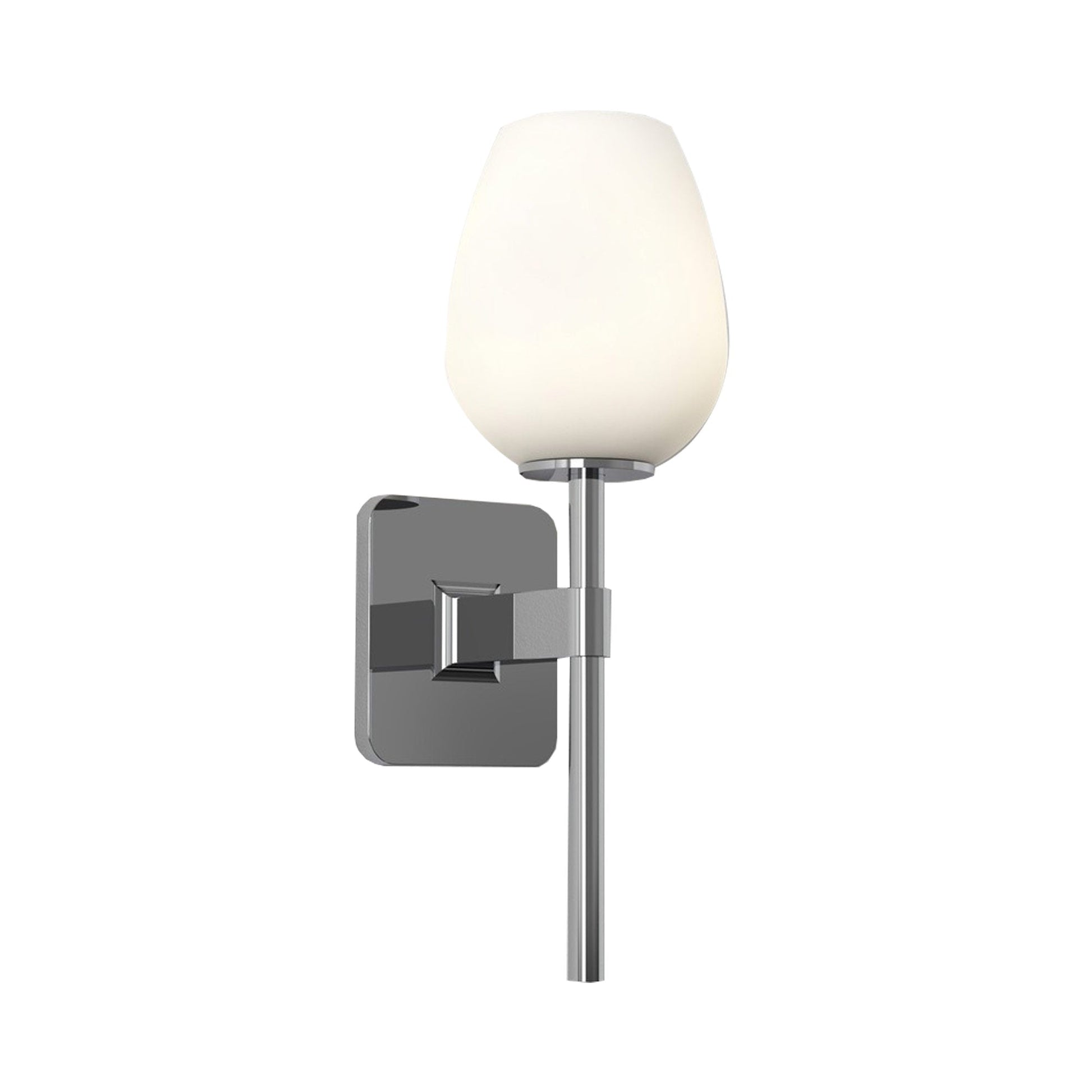 Tacoma Wall Light in Polished Chrome/Tulip Glass (Small).