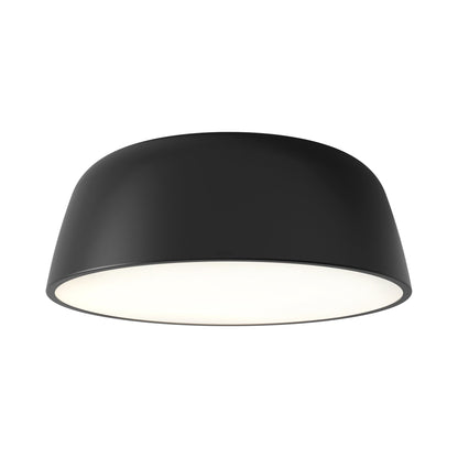 Taiko LED Flush Mount Ceiling Light in Matt Black (3-Light).