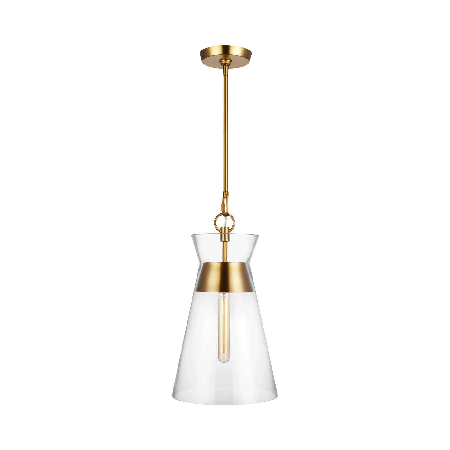 Atlantic Pendant Light in Burnished Brass (Narrow).