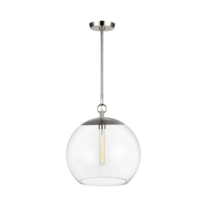 Atlantic Pendant Light in Polished Nickel (Round).