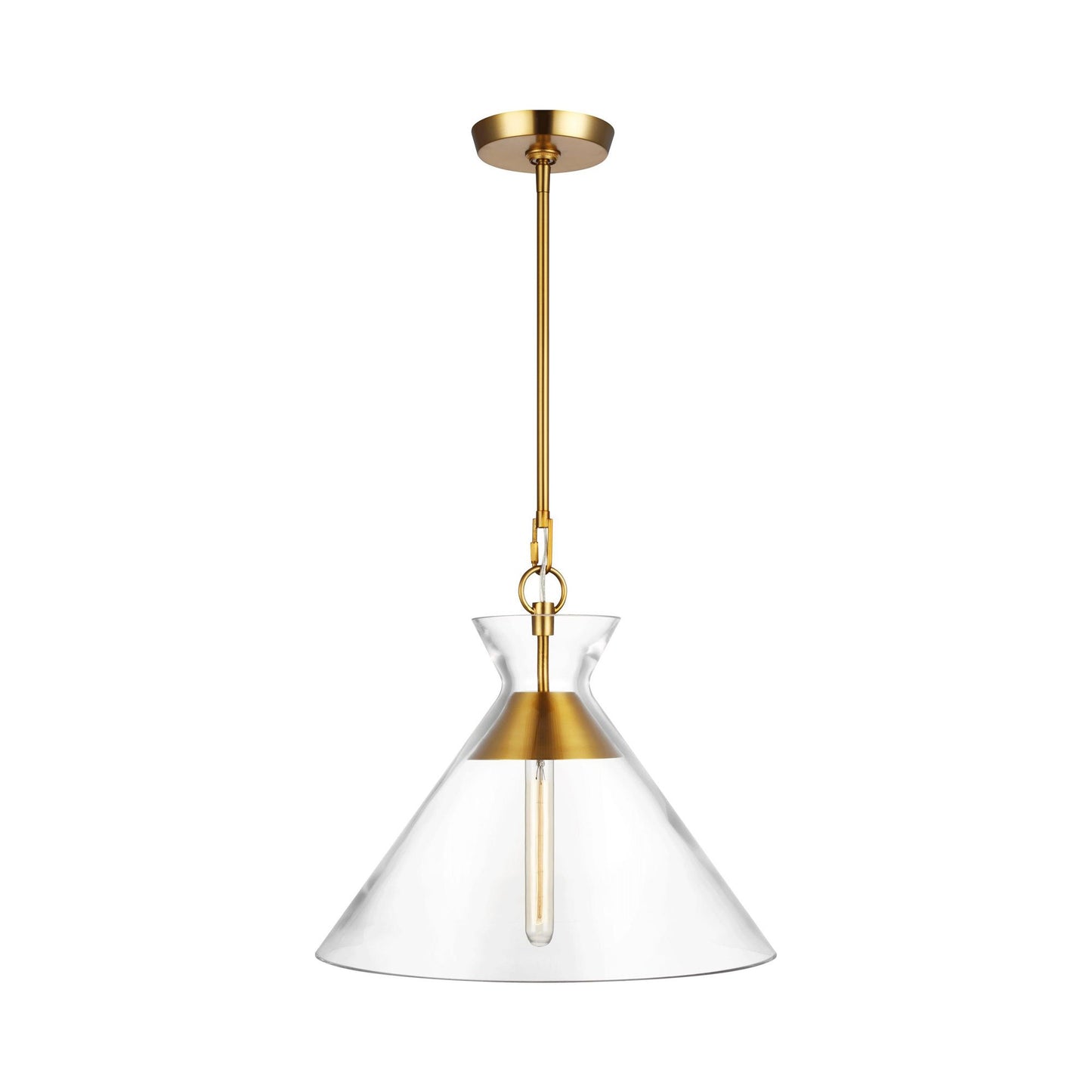 Atlantic Pendant Light in Burnished Brass (Wide).