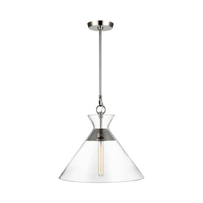 Atlantic Pendant Light in Polished Nickel (Wide).