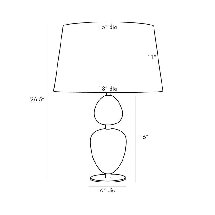 Aubrey Table Lamp - line drawing.