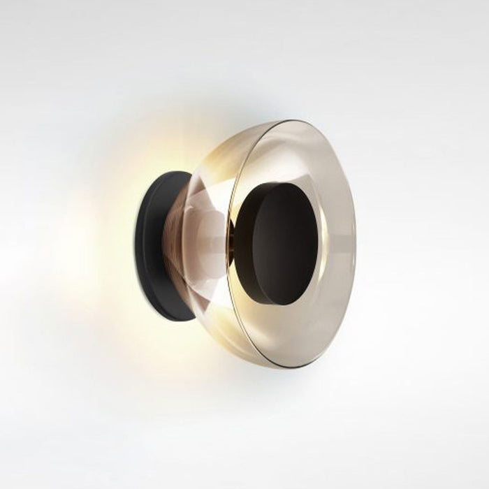 Aura LED Wall Light in Smoked.