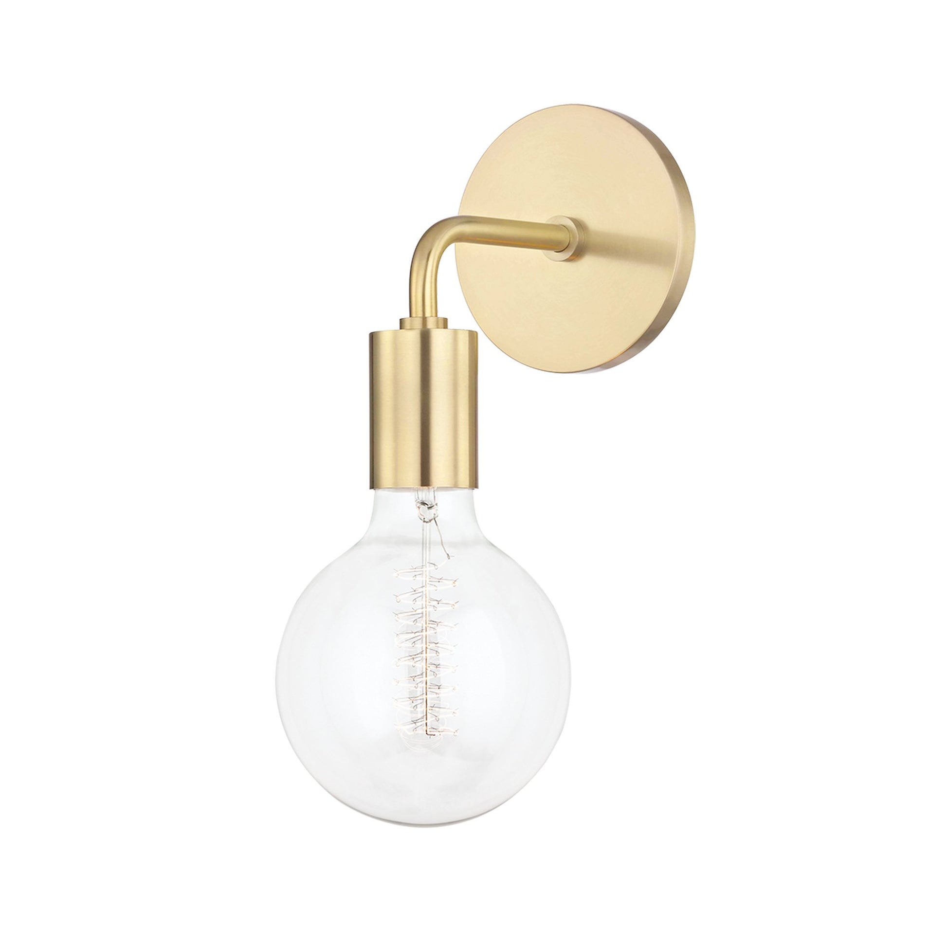 Ava Globe Wall Light in Gold and Frosted.