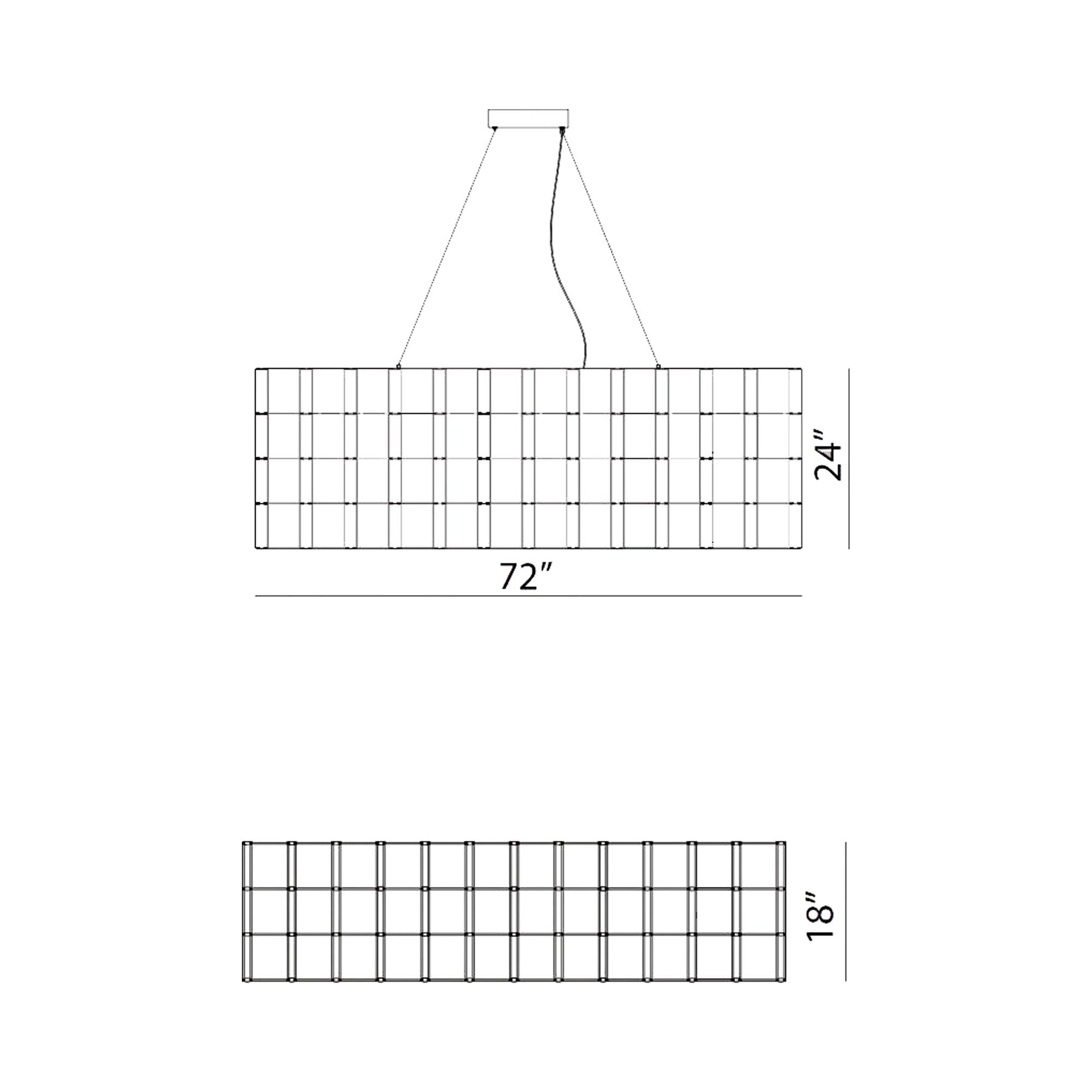 Argyle Chandelier - line drawing.