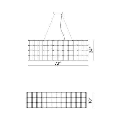 Argyle Chandelier - line drawing.