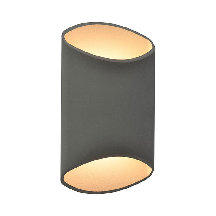 Avenue Outdoor Cylindrical Wall Light in Silver (Short).