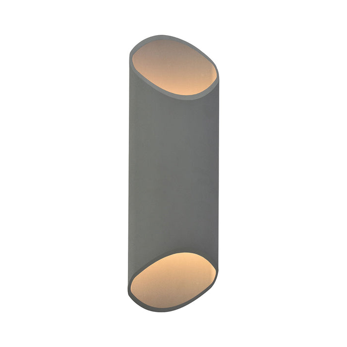 Avenue Outdoor Cylindrical Wall Light in Silver (Long).