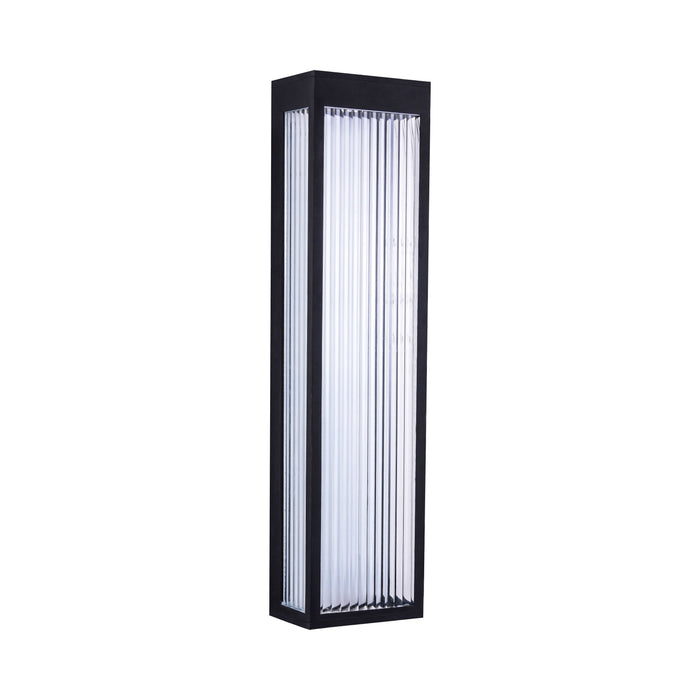 Avenue Ribbed Outdoor Wall Light in Black (Long).