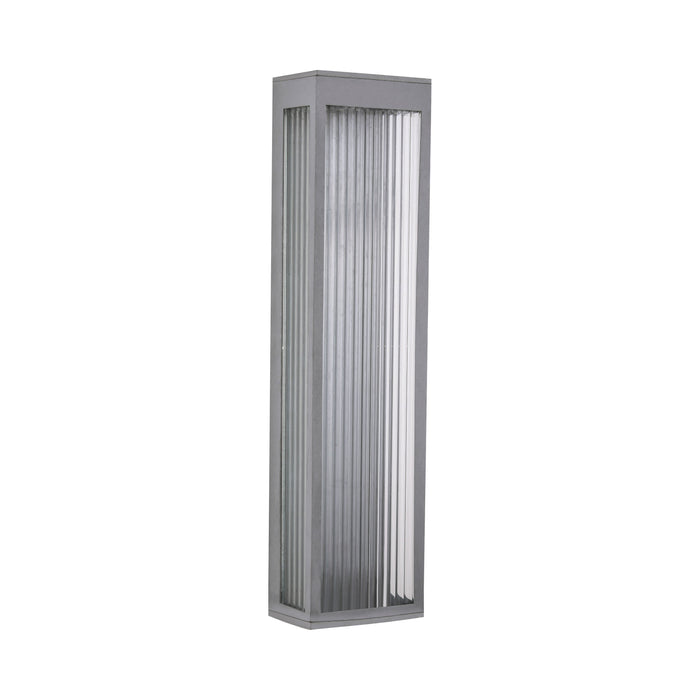 Avenue Ribbed Outdoor Wall Light in Silver (Long).