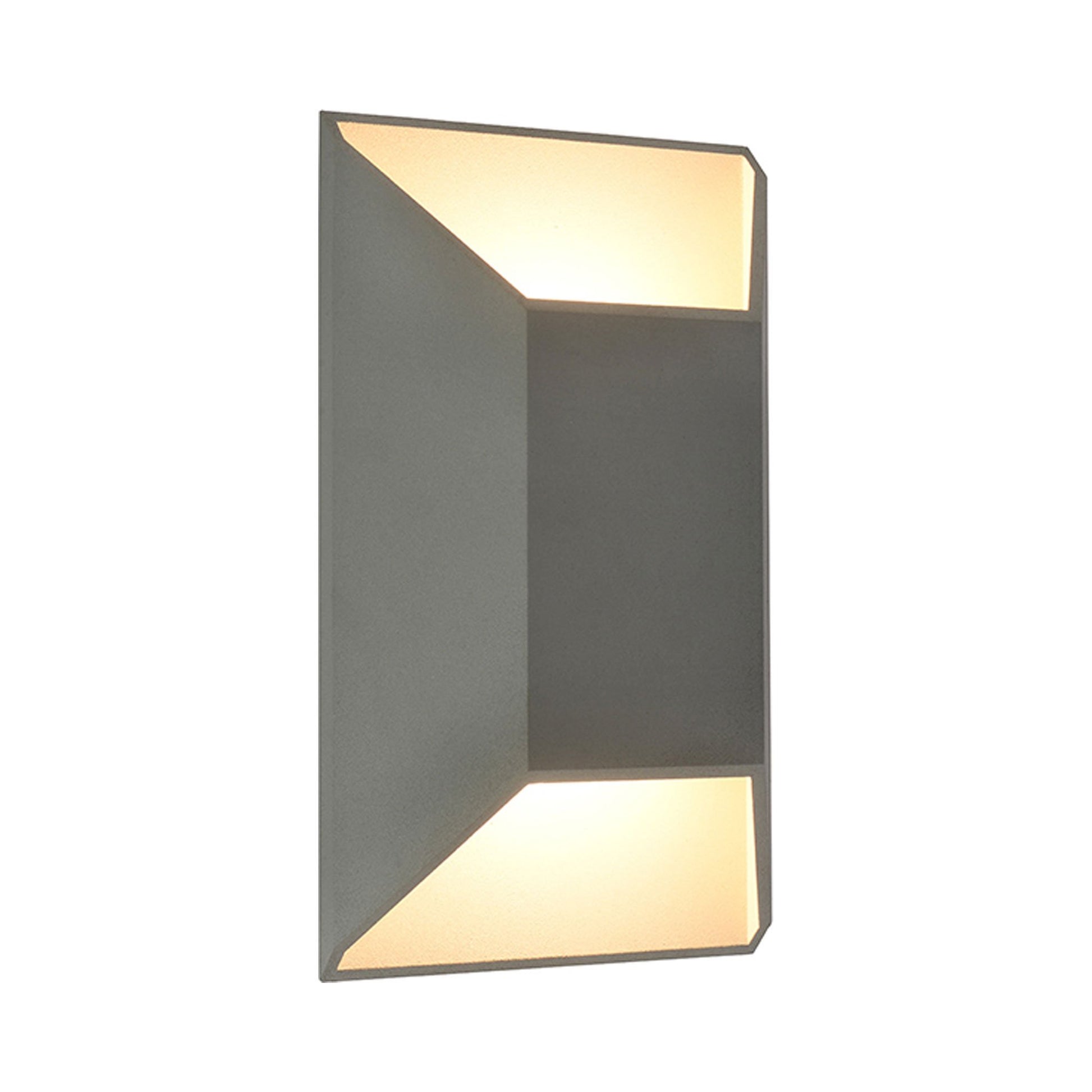 Avenue Outdoor Up Down Wall Light in Silver (Short).