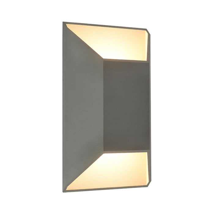 Avenue Outdoor Up Down Wall Light in Silver (Short).
