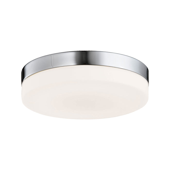 Cermack St Round Flush Mount Ceiling Light in Brushed Nickel (Small).