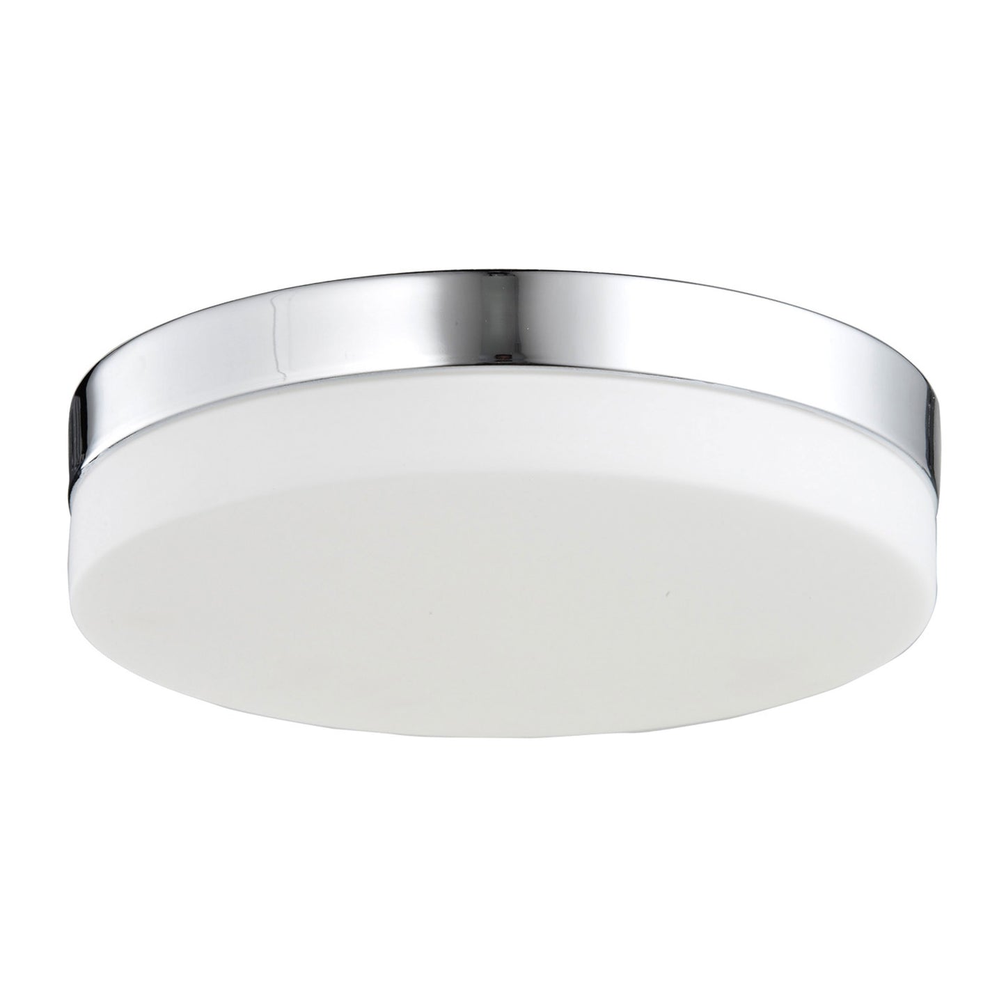 Cermack St Round Flush Mount Ceiling Light in Polished Chrome (Large).