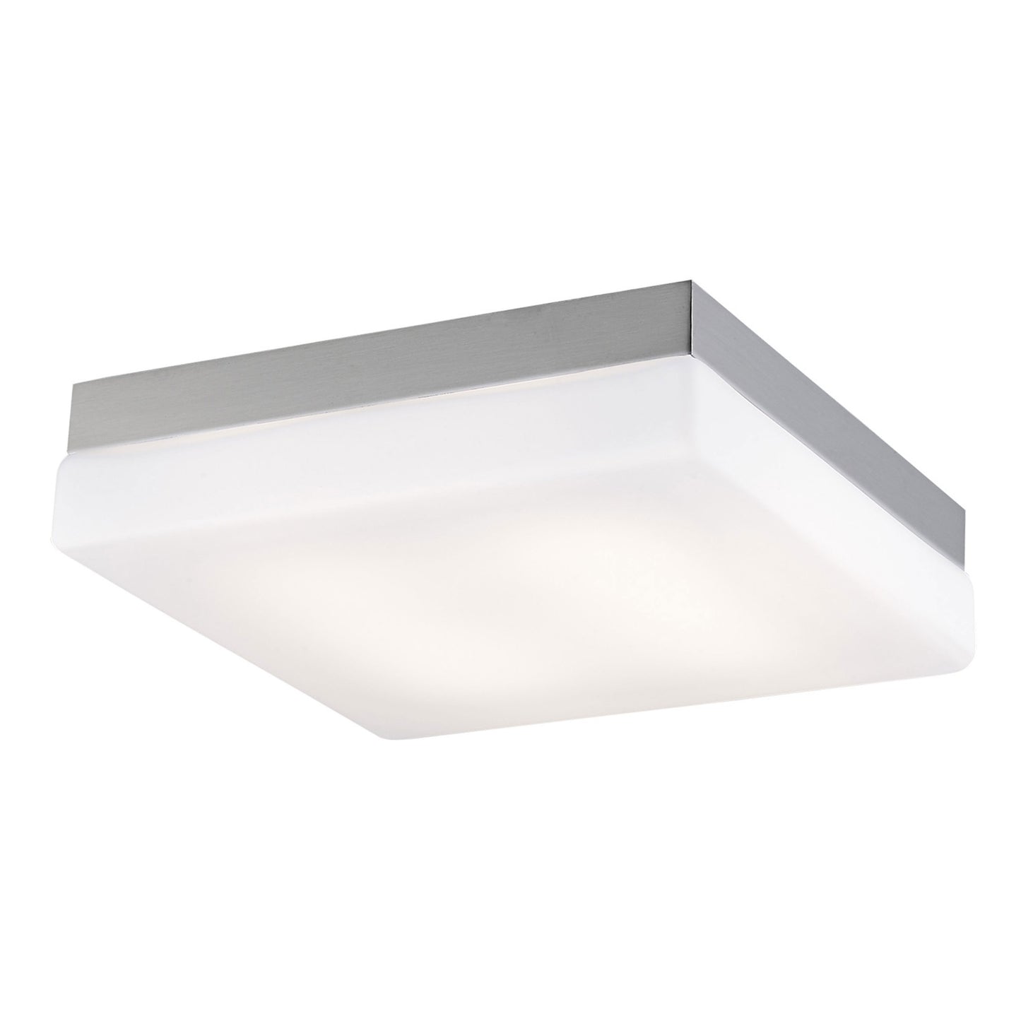 Cermack St Square Flush Mount Ceiling Light in Brushed Nickel (Large).