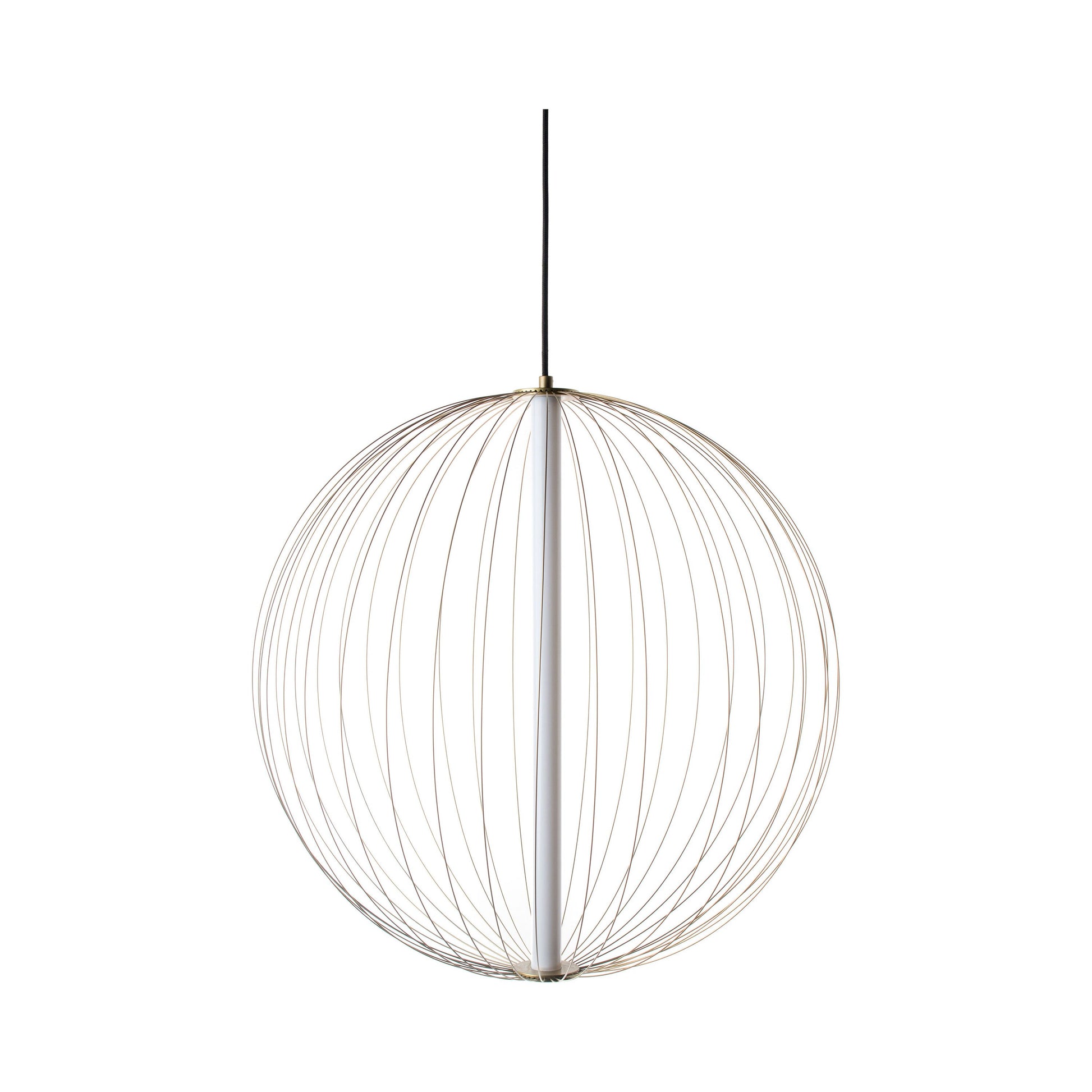 Delano LED Pendant Light in Globe/Gold (Small).
