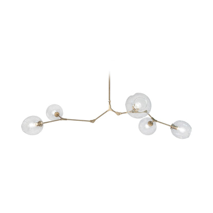 Fairfax Linear Pendant Light in Brushed Brass (5-Light).