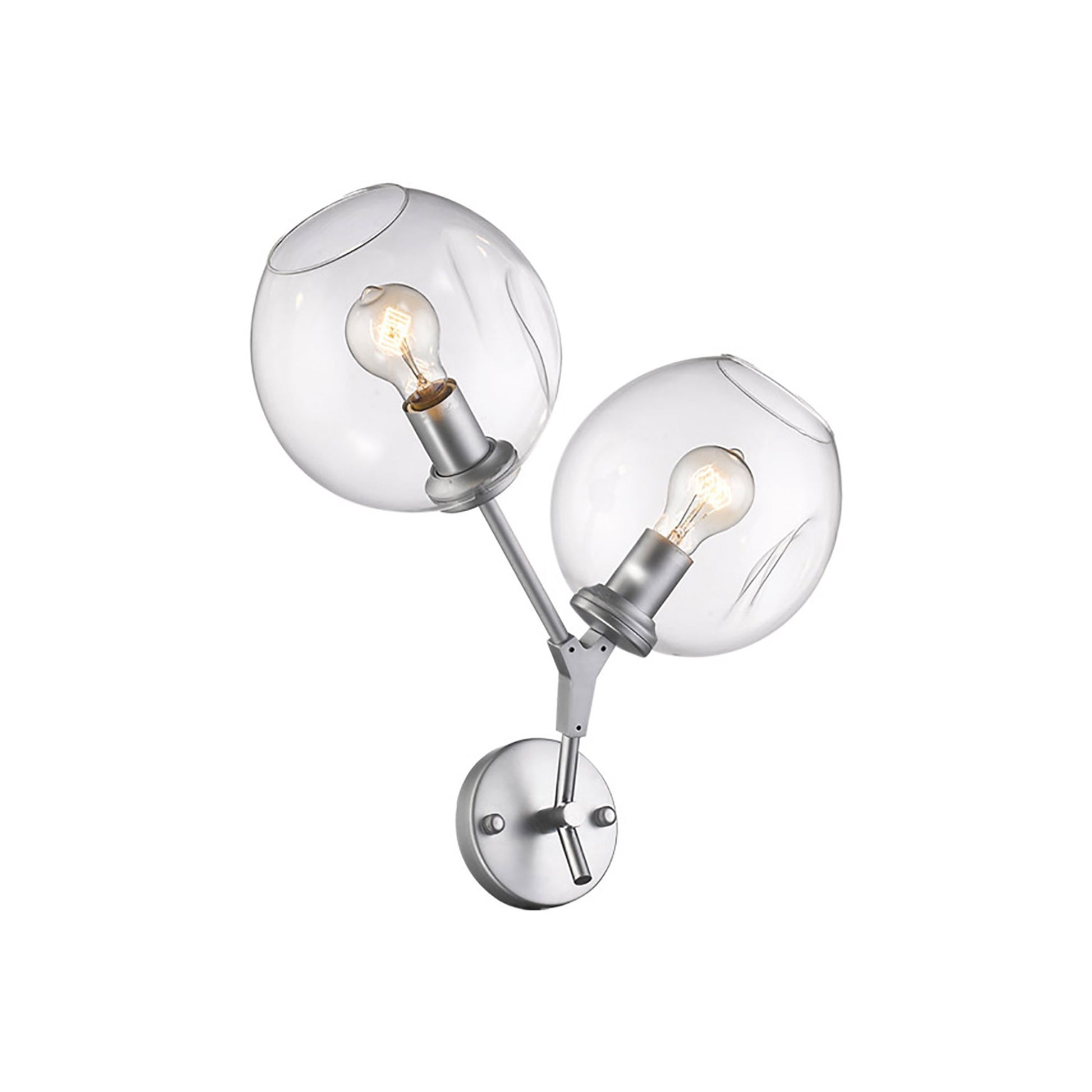 Fairfax Wall Light in Matte Chrome.