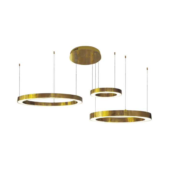 Aria LED Chandelier in Polished Brass (59-Inch).