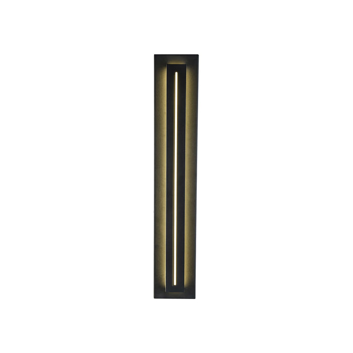 Bel Air LED Outdoor Wall Light in Black (28-Inch).