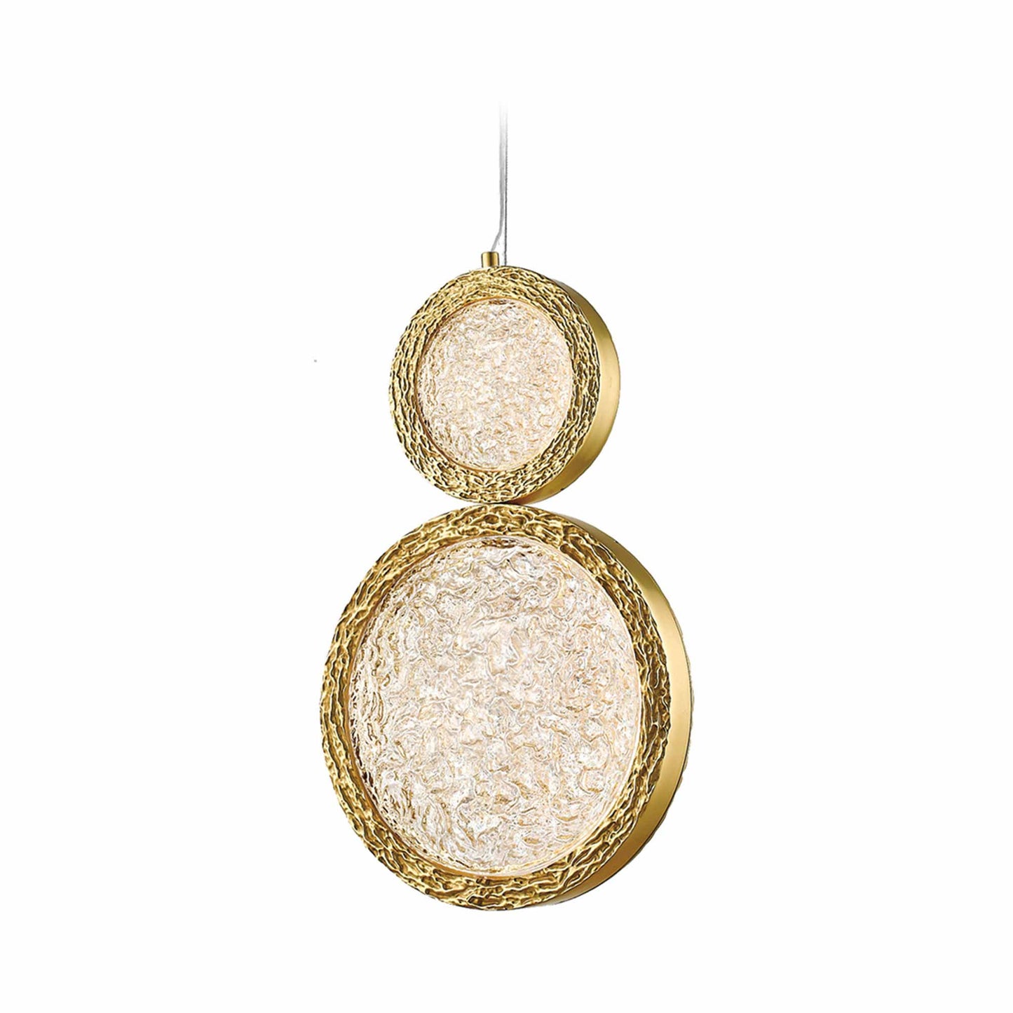 Bottega LED Pendant Light in Polished Brass (16-Inch).