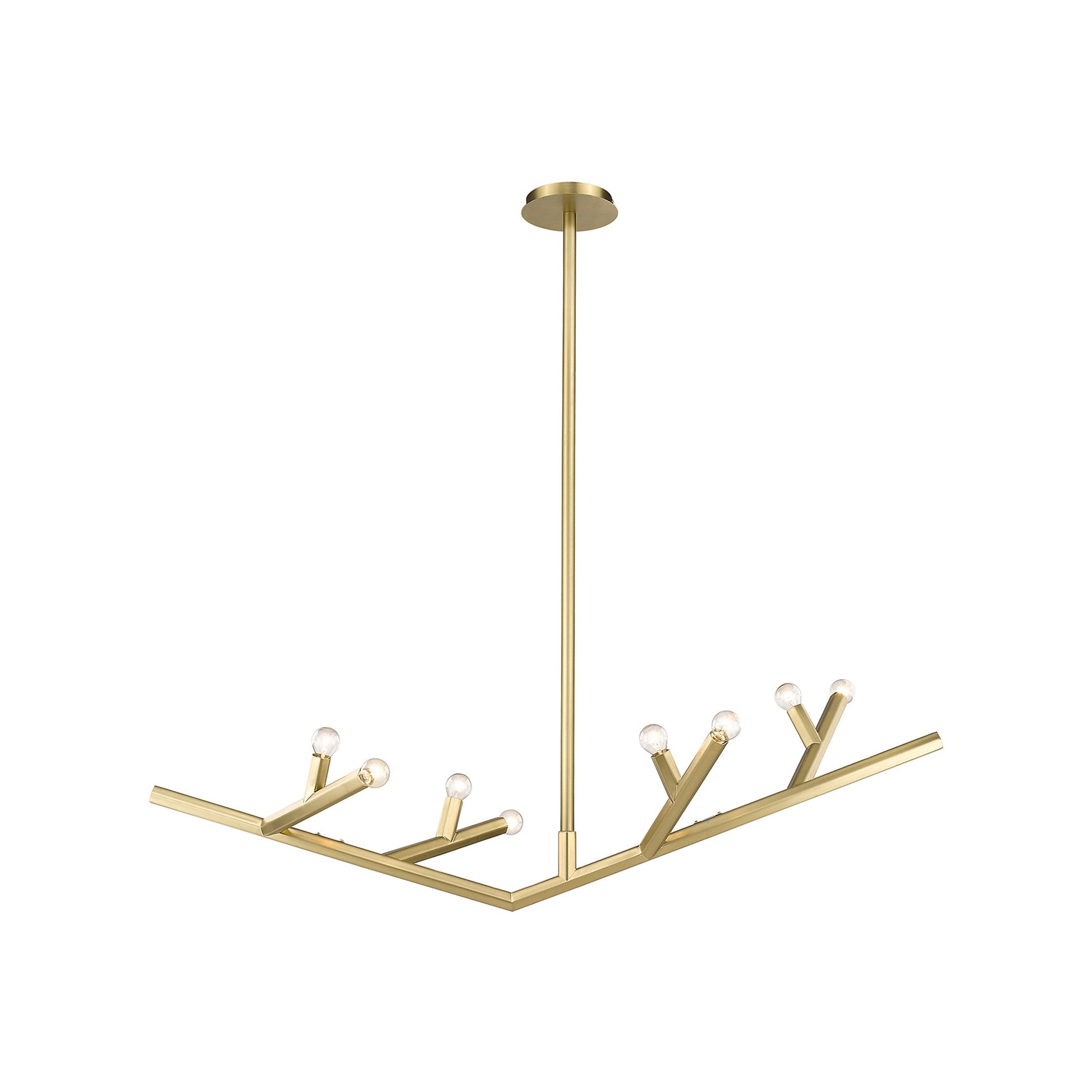 Oaks Chandelier in Brushed Brass (8-Light).