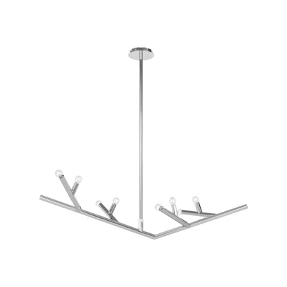 Oaks Chandelier in Polished Nickel (8-Light).