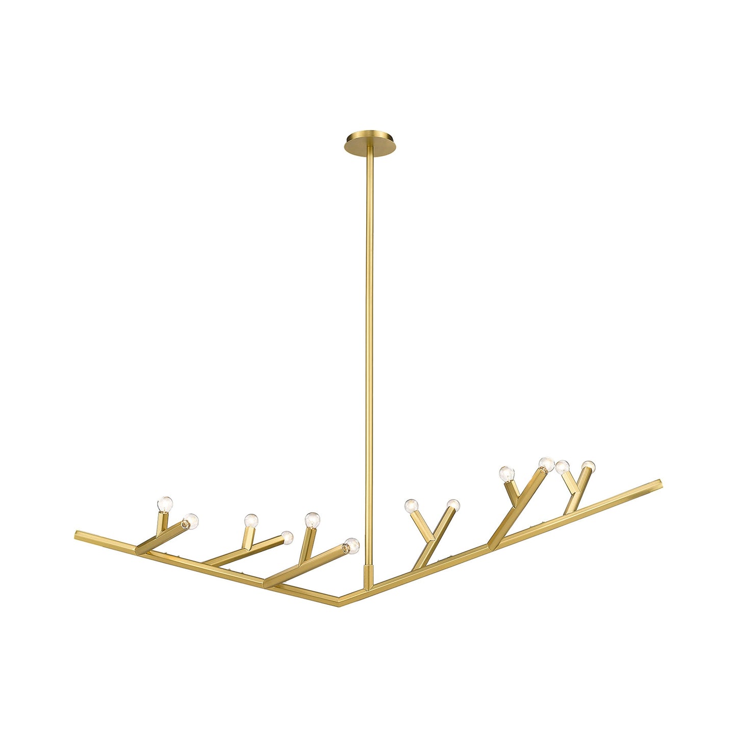 Oaks Chandelier in Brushed Brass (12-Light).