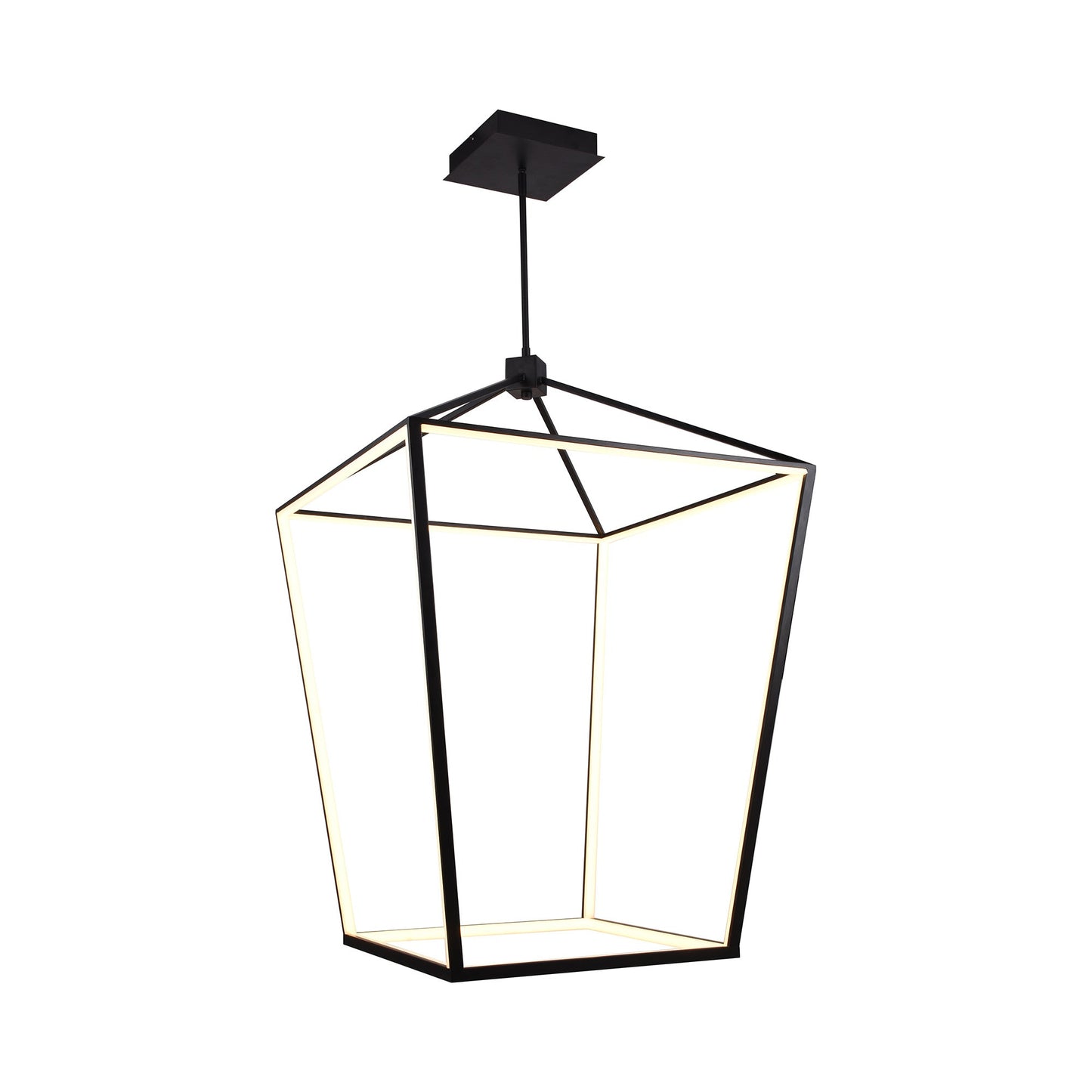 Park Avenue LED Chandelier in Black (30-Inch/109W).