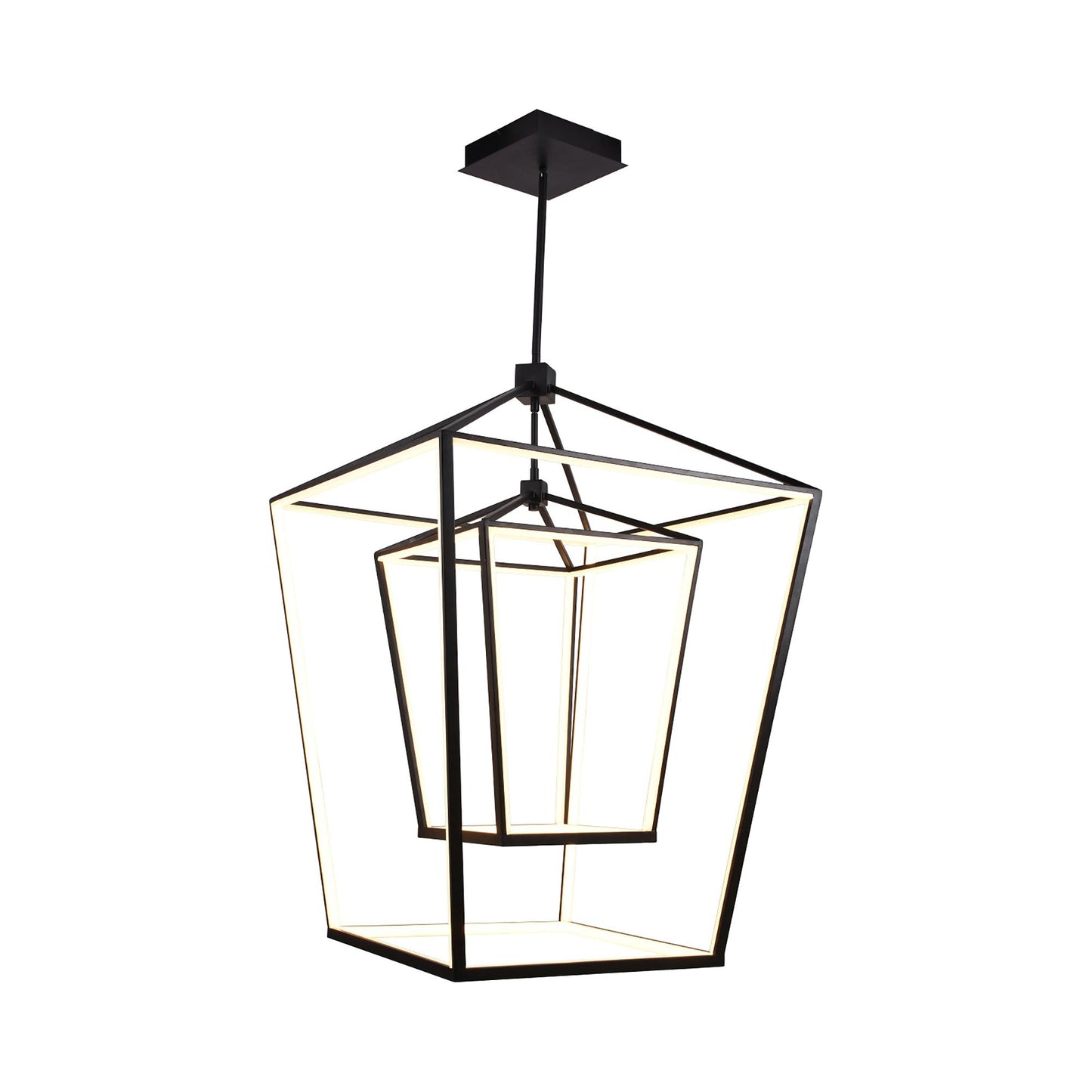 Park Avenue LED Chandelier in Black (30-Inch/204W).