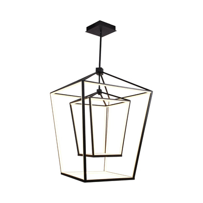 Park Avenue LED Chandelier in Black (30-Inch/204W).