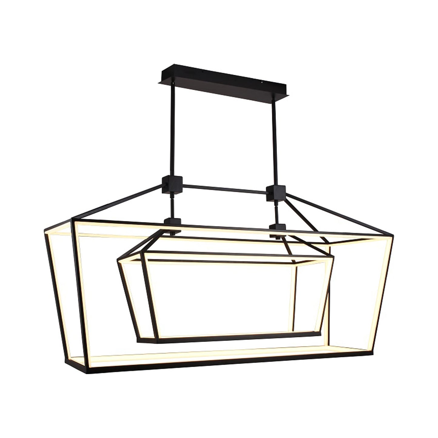 Park Avenue LED Chandelier in Black (54-Inch/210W).