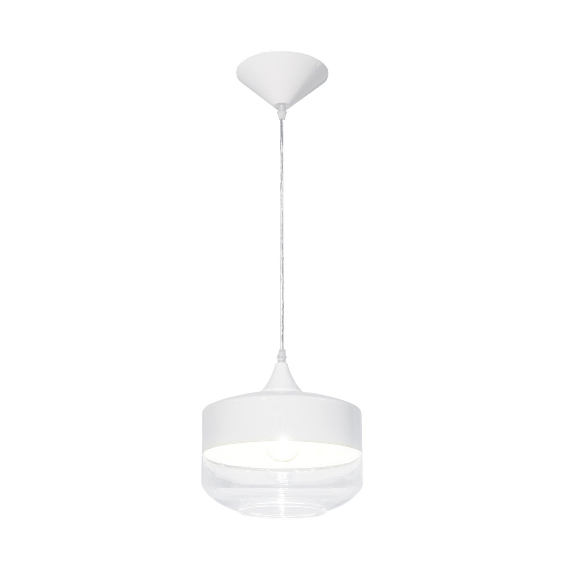 Robertson Blvd Pendant Light in White (10-Inch).
